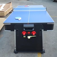 Vente flash : table de billard multi-jeux moderne 4 en 1 avec hockey sur air, tennis de table et table à manger