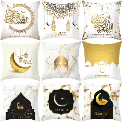 Ramadan Kareem EID Mubarak fodera per cuscino decorativo federa per cuscino islamico Happy Eid Mubarak Ramadan Decoration