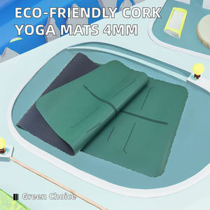 Tapete de Yoga Ecológico Biodegradable Universal de TPE Grueso Personalizado con Línea Láser de 4 mm, Correa de Transporte Impermeable y Sostenible - Product Image 2
