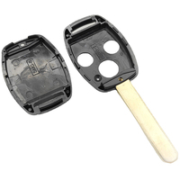 Coque de clé de voiture de remplacement à 2/3 boutons, lame de clé insérée, télécommande, boîtier en plastique, remplacement de la coque de clé, 2006-2011 pour Honda Civic