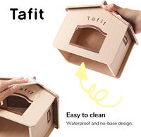 Tafit Tempat Persembunyian Kayu Besar yang Dapat Disesuaikan untuk Hamster, Gerbil, Tikus, Habitat Hewan Peliharaan Kecil dan Dekorasi Kandang Rumah Mainan.