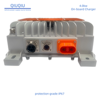 Chargeur de batterie électrique embarqué étanche IP67 4,0 kW 80 V 50 A, rendement typique ≥92 %, refroidissement par ventilateur, contrôle par bus CAN, IP67
