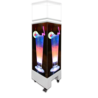 Nouvelle vitrine colonne LED 4 faces 2026, écran publicitaire vidéo sur pied pour intérieur, idéal pour les magasins et les stands d'exposition