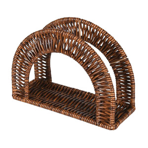 Porte-serviettes en bambou tressé style rotin, support de comptoir de cuisine pour restaurant, support de pique-nique, porte-serviettes en papier <span class=keywords><strong>fait</strong></span> <span class=keywords><strong>main</strong></span>, boîte à mouchoirs <span class=keywords><strong>lavable</strong></span> - Product Image 2