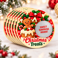 Cartes de récompense à gratter personnalisées avec logo, écologiques et amusantes pour les fêtes de Noël, pour restaurants de restauration rapide, directement de l'usine