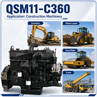 Motor diésel electrónico de 6 cilindros SCDC CUM QSM11 serie QSM11-C360 360HP/ 2100rpm para máquinas de construcción