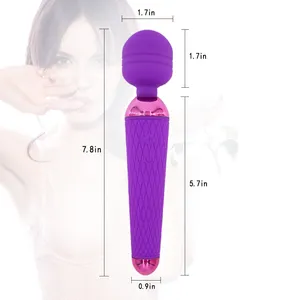 Có Thể Sạc Lại Vibrator Cho Phụ Nữ Cầm Tay AV Wand Massager Dành Cho Người Lớn Quan Hệ Tình Dục Đồ Chơi Sản Xuất Tại Trung Quốc Vibrator