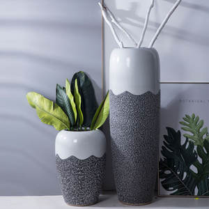 Nordique minimaliste créatif hôtel Villa modèle chambre étage debout <span class=keywords><strong>grand</strong></span> Vase en céramique et <span class=keywords><strong>Pot</strong></span> en argile séchée <span class=keywords><strong>Pot</strong></span> <span class=keywords><strong>de</strong></span> <span class=keywords><strong>fleur</strong></span> - Product Image 5