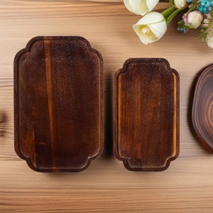 Japanese-style walnut wood plate, fruit plate, snack plate, <b>tea</b> <b>tray</b>, square/round wooden household <b>tray</b>. - Product Image 1