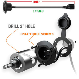 ปลั๊กไฟ RV 20A Nema5-15 พร้อมฝาครอบ สำหรับใช้งานกลางแจ้ง - Product Image 4