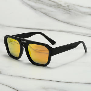 Gafas de Sol Retro de Marca, Superventas, con Doble Puente, Protección UV400, de PC, Diseño Personalizado, para Exteriores - Product Image 5