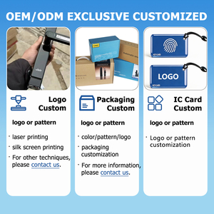 กุญแจล็อคประตูดิจิตอล IP65 กันน้ำ Tuya Wifi TtLock สมาร์ทโฮม <span class=keywords><strong>สแกน</strong></span>ลายนิ้วมือ อลูมิเนียม สำหรับประตูบานเลื่อน - Product Image 3