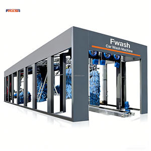 Station de <span class=keywords><strong>lavage</strong></span> de voitures en tunnel de qualité commerciale avec système de brosses rotatives pour stations-service à fort trafic et nettoyage automatique des véhicules - Product Image 1