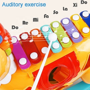 5 in 1 Schaukel pferd Form acht Töne Baby Klopfen Orgel Klavier Spielzeug Musik instrument für Kinder Xylophon Musikspiel zeug Formen Sortierer - Product Image 4