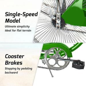 Vélos spéciaux <span class=keywords><strong>Lowrider</strong></span> Green Tracer 20 pouces en acier avec plateforme en nylon monobloc et pédalier en PP, vélo <span class=keywords><strong>Lowrider</strong></span> 20 pouces - Product Image 4