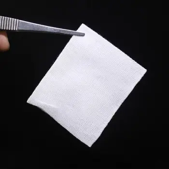 Hisopo de gasa no estéril, absorbente médico, 100% algodón, esponja de hisopo de gasa estéril