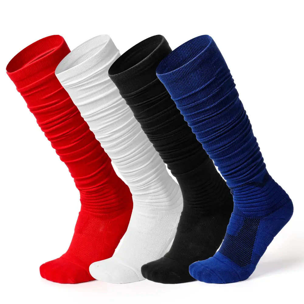 Yüksek kalite profesyonel ezme bacak kol futbolcu çorapları ekstra uzun futbol futbol ezme çorap kavrama çorap futbol
