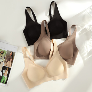 Soutien-gorge sport en gelée élégant pour femmes grandes tailles, léger, sans couture, dos relevé, sexy, sans armatures, respirant, bonnet 3/4 latéral - Product Image 5