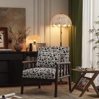 Canapé simple Style vintage Salon Balcon Chaise de loisirs en bois massif Style rétro Dossier design Fauteuil simple paresseux