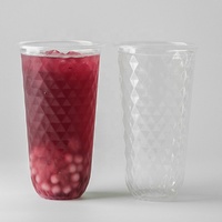 Gobelets en plastique PP en forme de U, imprimés sur mesure, résistants à la chaleur, 500 ml/700 ml, jetables, pour boba, café, desserts, avec couvercle