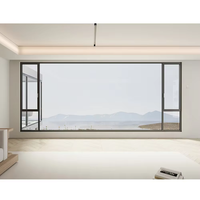 Fuson Verre double couche lisse à double vitrage Horizontal Grande maison Intérieur Fenêtre sensible à la lumière du soleil