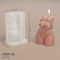 Humain mâle femme demi-corps Portrait Silicone aromathérapie bougie moule facile à libérer résine plâtre poupée presser moule cadeau