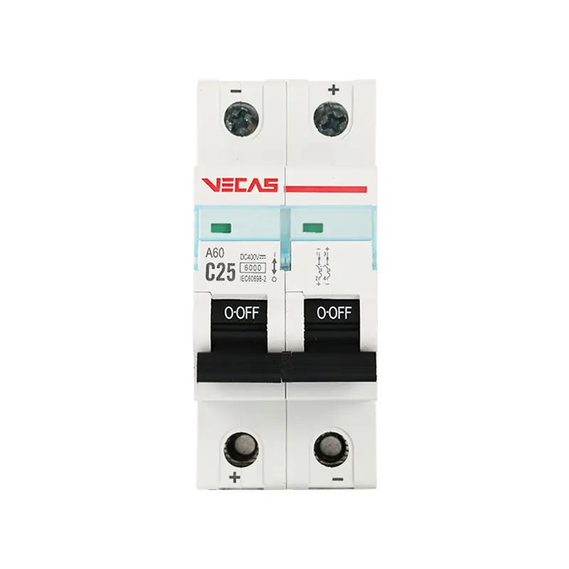 VECAS mini electrical breakers DZ47-63 1p 2p 3p 4p 230V 400V 16a 20a 25a 32a 63a ac dc mcb miniature circuit breaker