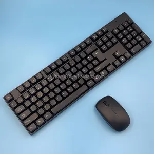 Combinación de teclado y mouse inalámbricos para oficina, idioma global personalizado 104 105 108, diseño de teclas, conjunto de teclado y mouse inalámbricos