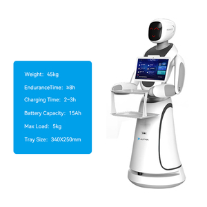 Nuevo Robot Humanoide Alpha con IA, Capacidad de Carga de 10 kg, Navegación SLAM, Carga Automática, 8 Horas de Autonomía, para Entrega de Comida en Restaurantes - Product Image 6