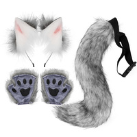 Yihaoyi Accessoires de cosplay pour femmes et filles mignonnes, queues de renard et de loup en fausse fourrure pour Halloween