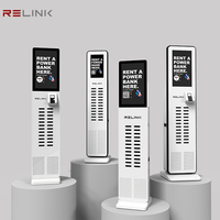 Station de location de batteries externes portables ultra-minces 24 emplacements 5000 mAh 300 W - Kiosque de partage de chargeurs de téléphones portables avec écran LED