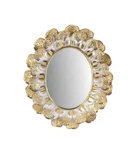 Hot selling luxury mirrors with a metal frame in the shape of a sun Wall art and home decoration mirrors