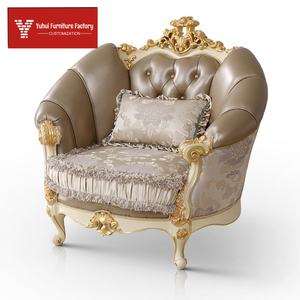 Luxueuze Franse stijl klassieke handgesneden sectionele bankset, <span class=keywords><strong>2</strong></span>-zits rechthoekig berkenhout, sponsvulling, stoffen bekleding, meubels voor thuis - Product Image 2