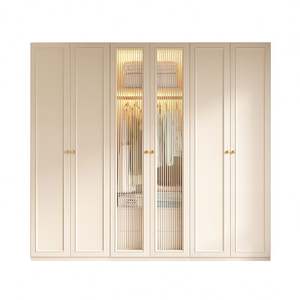 Ensemble de garde-robe Santopova Minimalist Cream - Tone, comprenant des étagères de présentation et une coiffeuse, meubles de maison - Product Image 4