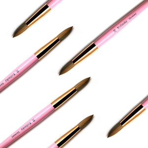 Pinceau à ongles en acrylique 100% Kolinsky avec manche en bois rose, logo personnalisé OEM pour l'art des ongles professionnel - Product Image 2