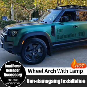Nouvelle innovation, élargisseurs d'ailes en ABS avec lampe, extension d'arche de roue pour <span class=keywords><strong>Land</strong></span> Rover Defender 110 - Product Image 2