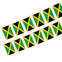Vente en gros de guirlandes de drapeaux jamaïcains avec taille et motif personnalisés pour la décoration