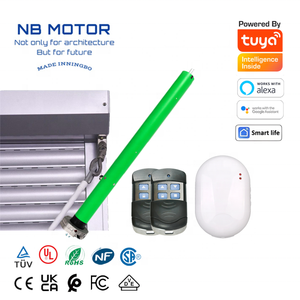 NB MOTOR OEM Moteur tubulaire 59mm Modèle manuel avec télécommande 433 pour <span class=keywords><strong>rideau</strong></span>, porte à volet roulant, porte de <span class=keywords><strong>garage</strong></span> - Product Image 4