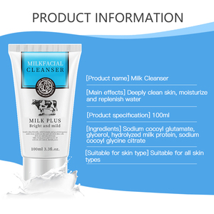 Espuma Limpiadora Facial de Leche Orgánica y Extracto de Hierbas de 120 g, Limpiador Facial Profundo - Product Image 5