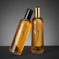 Flacon de parfum en verre de luxe de haute qualité 100 ml, emballage personnalisé avec boîte, base épaisse, conteneur cosmétique, vente en gros OEM