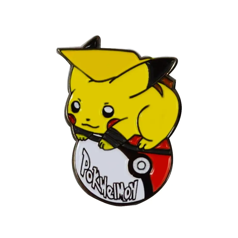 custom hard enamel fashion cute cartoon pokemon badge lapel pin