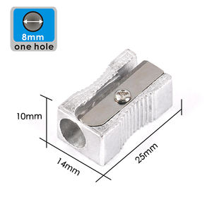 <span class=keywords><strong>Taille</strong></span>-<span class=keywords><strong>crayon</strong></span> <span class=keywords><strong>plat</strong></span> en aluminium incliné à 1 trou Foska, petit et économique, pour enfants, école, bureau - Product Image 2