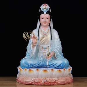 Estatua de Guanyin Bodhisattva Miao Shan del Mar del Sur, Avalokiteshvara, pulida a mano, semimanual, para sala de estar, hogar, escritorio - Product Image 2