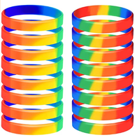 Bracelet en silicone arc-en-ciel en caoutchouc LGBTQ-friendly pour les fêtes Bandes de sport promotionnelles LGBT lesbiennes