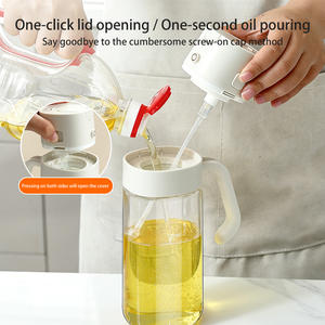 Bouteille pulvérisateur d'huile <span class=keywords><strong>2</strong></span>-en-1 double usage 550 ml, design atomiseur pour cuisine, verseur d'huile, distributeur d'huile d'olive - Product Image 3