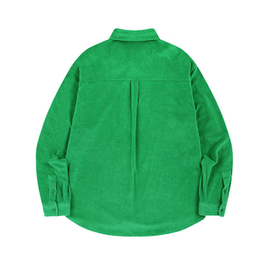 OEM Custom New Fashion uomo camicia con bottoni in spugna 100% tessuto a maglia di cotone con motivo stampato - Product Image 4