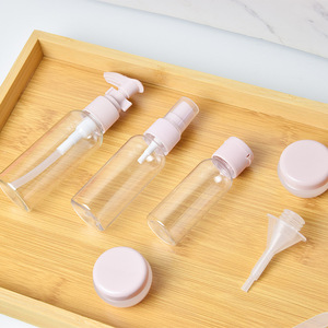 Ensemble de soins de la peau pour voyage, 8 flacons cosmétiques portables avec têtes de pulvérisation et de pompage pour produits de beauté - Product Image 2