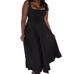 Vestidos Midi Ajustados con Tirantes de Color Sólido, Sencillos y Sexys, Nueva Colección de Verano, Personalizados OEM - Product Image 2