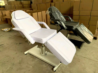 Lit de beauté moderne en métal hydraulique réglable de haute qualité pour spa, soins du visage et extensions de cils