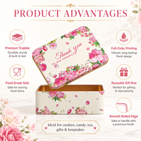 Boîte en étain personnalisée avec impression de logo, emballage cadeau en métal pour biscuits, bonbons, aliments, fabricant OEM